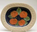 A61 Apples Small oval platter Bandon Pottery