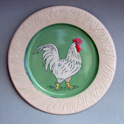 White Rooster Plate